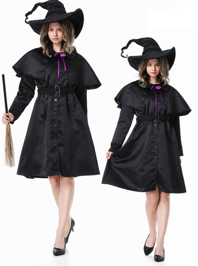 Halloween Witch Costume Gothic Magic Long Dress for Party Stage Performance